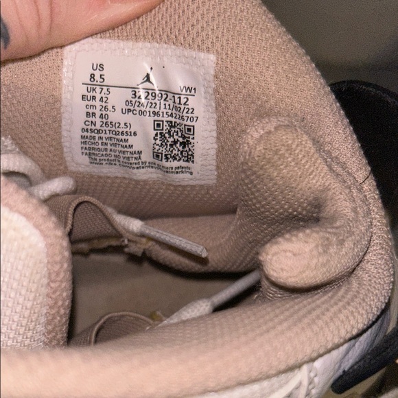 Jordan Black and Cream High-Tops - Picture 6 of 6